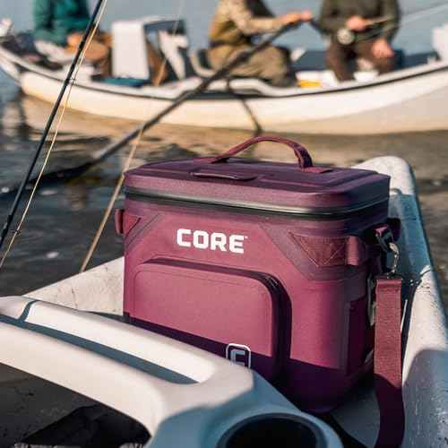 Magnetic Leak Proof 12 Can Soft Cooler with Waterproof ZipperInsulated Bag Portable Ice Chest Box