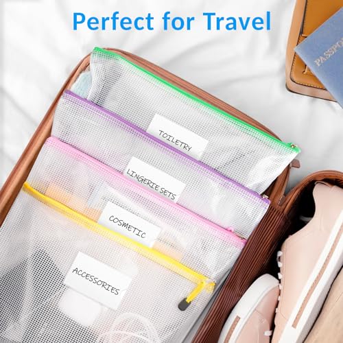 14 Pack Mesh Zipper Pouch Bags (14 Count)