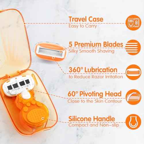 Travel Razors for Women Include 1 Handle 2 Cartridges