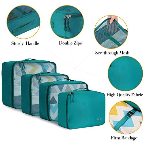 8 Set Packing Cubes Luggage Packing Organizers for Travel Accessories