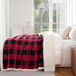 Sherpa Fleece Throw Blanket 80" x 90" Reversible Plush Fluffy Large Big Blanket Lattice Flannel Blankets for All Season Use