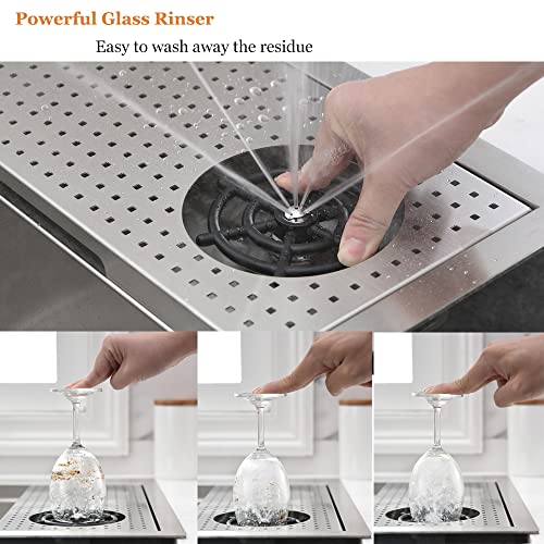 33 Inch Drop In Kitchen Sink with Cup Washer Workstation