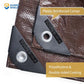 Brown Tarp 8x10 Feet Waterproof Tarps Lightweight Camping Tarp Outdoor Multi Purpose Poly Cover 6mil (80 Sq Ft)
