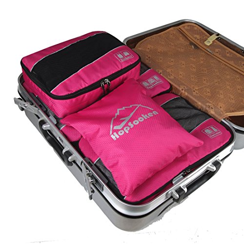 5 Set Packing Cubes for Travel Large Suitcase Luggage Organizer Bags Travel Accessories Vacation 4 Cubes 1 Laundry Pouch Bag (5 Count)