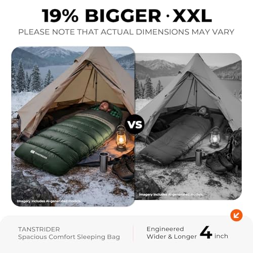 Cotton Flannel XXL Sleeping Bags for Adults Big and Tall