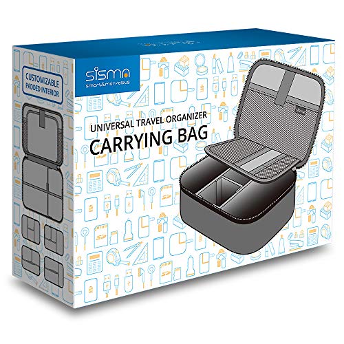 Travel Electronics Organizer Small Carrying Case for Cables Phone Chargers USB Plugs Power Cords Earbuds Adapter Tech Accessories Pouch