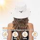 Sun Hats for Women Bucket Hat UV Protection Fishing Hat Wide Brim Safari Hats 2 in 1 Zip