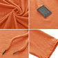Mens Fashion Athletic Hoodies Sport Sweatshirt Solid Color Fleece Pullover Orange