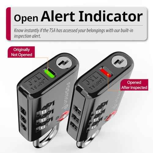 TSA Approved Locks for Luggage. Suitcase Locks with Open Alert Indicator
