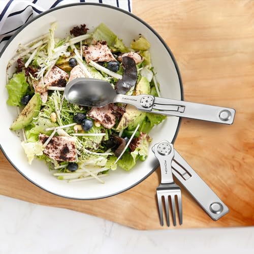 C2 2 in 1 Detachable Folding Camping Utensil with Fork & Spoon