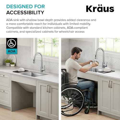 Fairlane 25 inch ADA Compliant Undermount Single Bowl 18