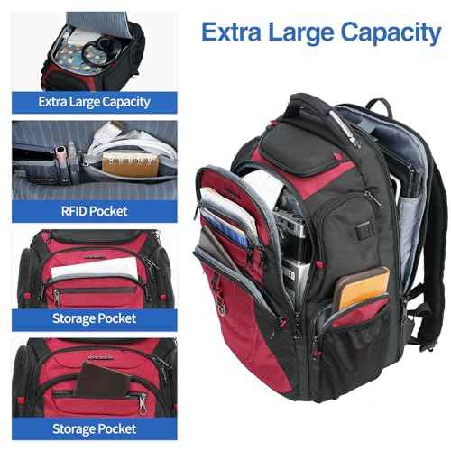 Travel Laptop Backpack 17.3 Inch XL Computer Backpack for Men