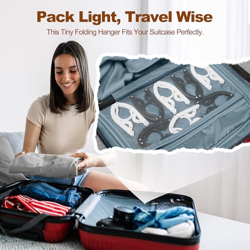 White Travel Hangers with Clips (10 Count)