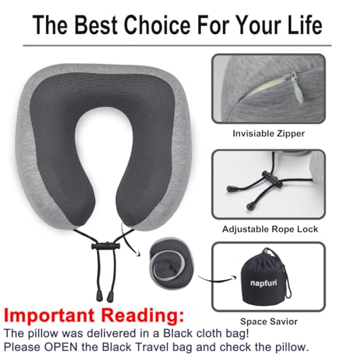 Neck Pillow for Travel with Travel Pouch