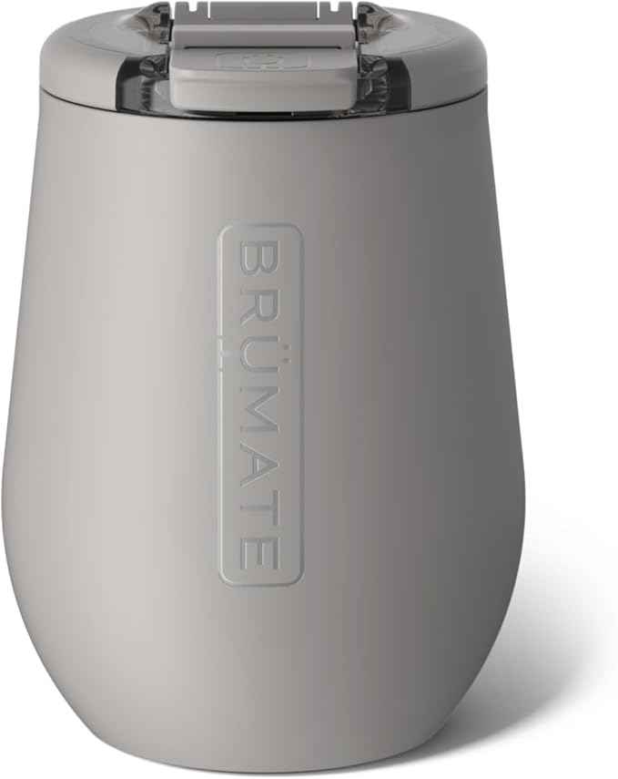 BrüMate Uncork'd 14oz 100% Leakproof Insulated Wine Tumbler | Locking Lid | Insulated Stainless Steel Wine Glass | Perfect For Travel & Outdoors | BPA-Free (Mocha)