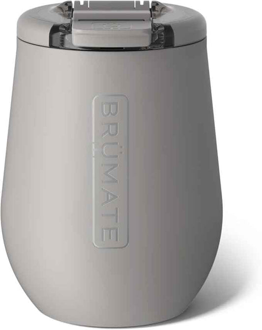 BrüMate Uncork'd 14oz 100% Leakproof Insulated Wine Tumbler | Locking Lid | Insulated Stainless Steel Wine Glass | Perfect For Travel & Outdoors | BPA-Free (Mocha)