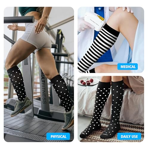 Cotton Compression Socks for Women&Men 20 (2 Count)