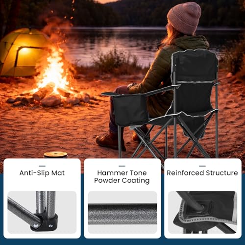 Oversized Camping Chair 500lbs Capacity for Big and Tall