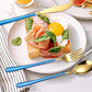 6 Pieces 18 8 Stainless Steel Flatware Set Portable Reusable Cutlery Set Travel Utensils Set Including Chopsticks Knife Fork Spoon Straws Cleaning Brush Dishwasher Safe (6 Count)