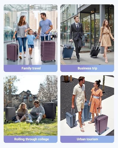 Luggage Sets 3 Pcs Suitcase with Wheels (3 Count)