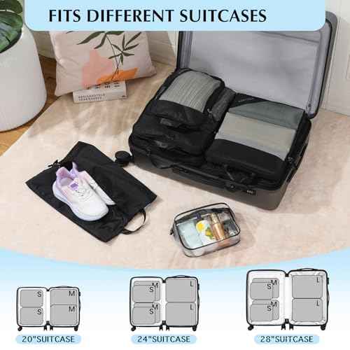 Compression Packing Cubes for Travel (7 Count)
