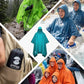 Hooded Rain Poncho Waterproof Raincoat Jacket for Men Women Adults