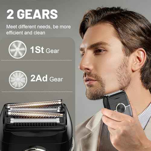Rechargeable Electric Razor for Men