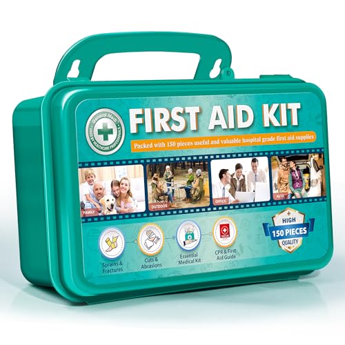 150 Pieces Hardcase First Aid Kit (150 Count)