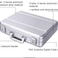 Aluminum Briefcase Metal Toolkit Box TSA Combination Lock Luxury Case with Foam for Wine