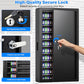 250 Keys Key Lock Box Wall Mount with Additional 24 Side Hooks and Key Tags