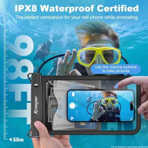 Large Waterproof Phone Pouch Up to 10" (2 Count)