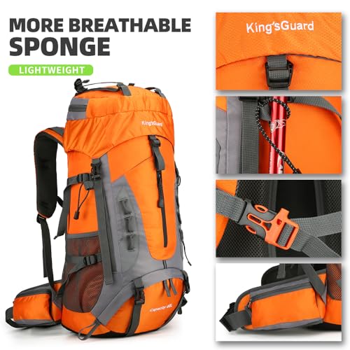 60L Hiking Backpack for Men and Women Lightweight Camping Hiking Backpack with Rain Cover Large Waterproof Travel Backpack Backpacking Pack