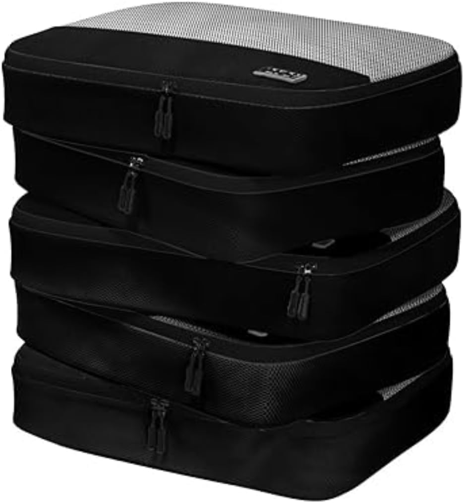 Large Packing Cubes for Travel - 5pc Large Size Travel Packing Cubes for Suitcases - Lightweight Luggage Organizer Bags - Roamly