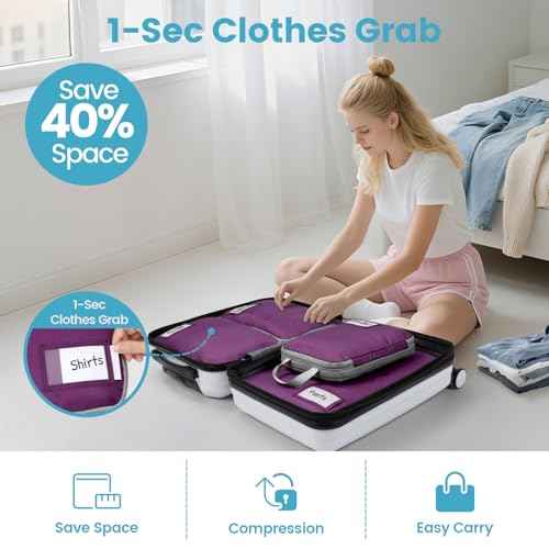Compression Packing Cubes for Travel (4 Count)