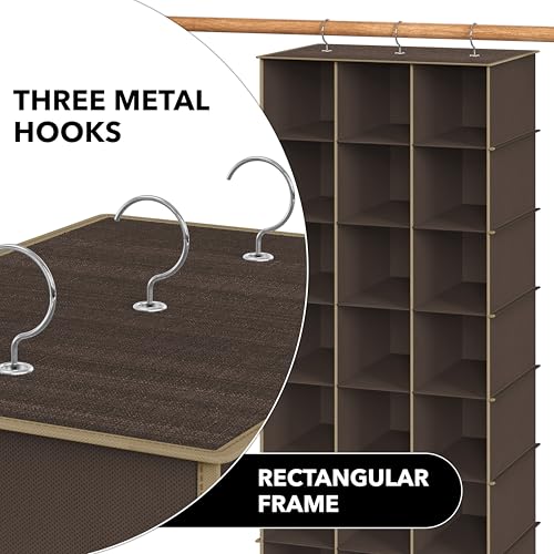 24 Section Shelves Hanging Shoes Organizer