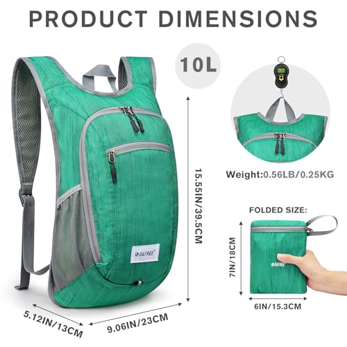 10L 15L Hiking Backpack Lightweight Packable Hiking Daypack Small Travel Outdoor Foldable Shoulder Bag