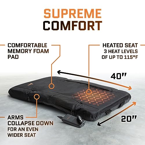 Heated Stadium Seats for Bleachers with Back Support