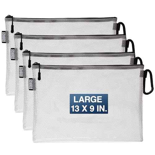 Air Production Large Clear Zipper Pouch (4 Count)