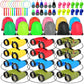 12 Set Binocular Compass Magnifying Glass Set Christmas Birthday Gift Small Telescope Binocular with Whistle Bag for Outdoor Exploring Stocking Stuffer (12 Count)