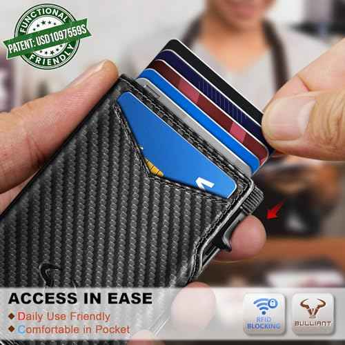 Men Airtag Leather Wallet Metal Case Money Clip
