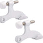 HOMOTEK 2 Pack Hinge Pin White Door Stopper,Adjustable Deluxe Heavy Duty Door Stopper 2-1/2"x1-3/4”,with White Rubber Bumper Tips