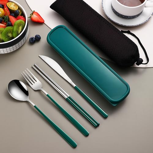 4 Piece Portable Travel Utensils Set with Case 18 (4 Count)