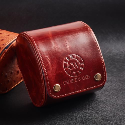Genuine Napa Leather Watch Roll Travel Case