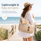 Waterproof Beach Tote Bag for Women Girls with Zipper Foldable Sandproof Pool Swim Bag Travel Carry On Gym