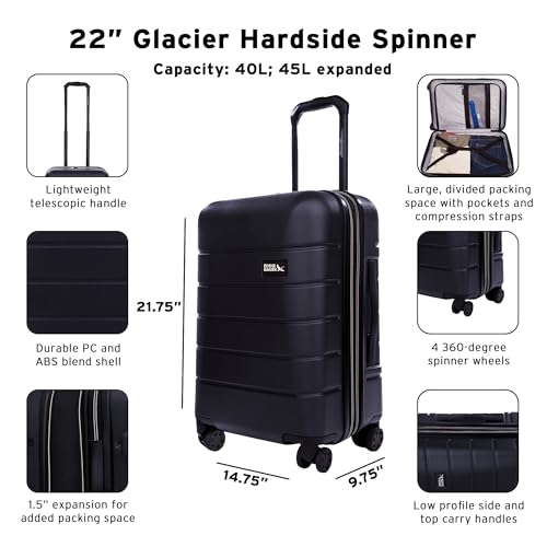Glacier Hardside Spinner Durable PC