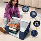 6 Pack Storage Bags for Clothes Blanket Storage Bins with Lids (6 Count)