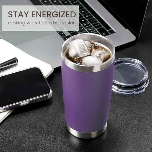 20oz Tumbler 12 Pack Double Wall Vacuum Insulated Travel Mug Bulk (12 Count)