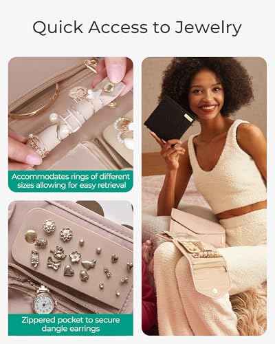 Travel Jewelry Organizer Case Foldable Jewelry Roll
