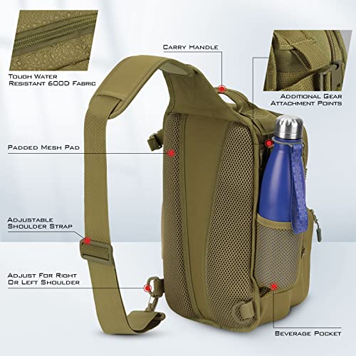 BlowBak Fishing Sling Bag With Rod Holder