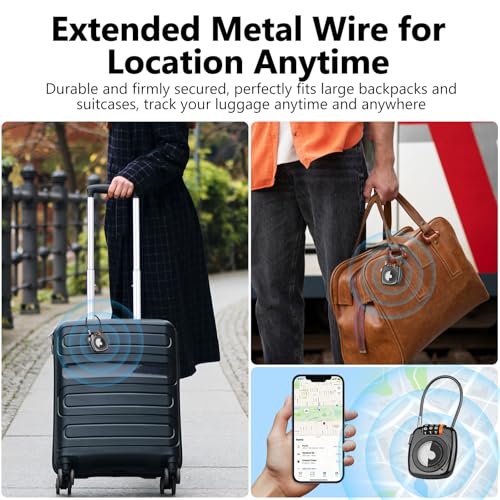 Compatible with Apple AirTag Secure Lock with Wire Cable